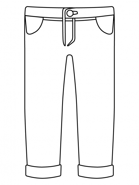 Jeans Emoji coloring page image