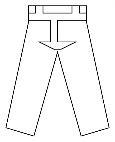 Jeans Emoji coloring page image