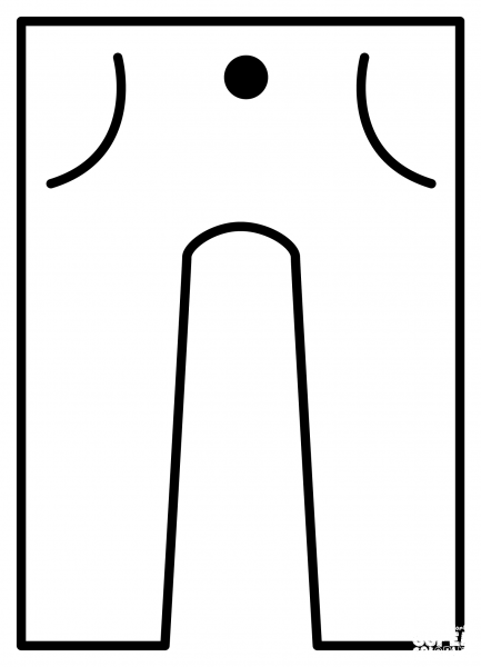 Jeans Emoji coloring page image