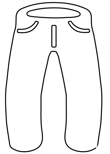 Jeans Emoji coloring page image