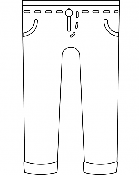 Jeans Emoji coloring page image