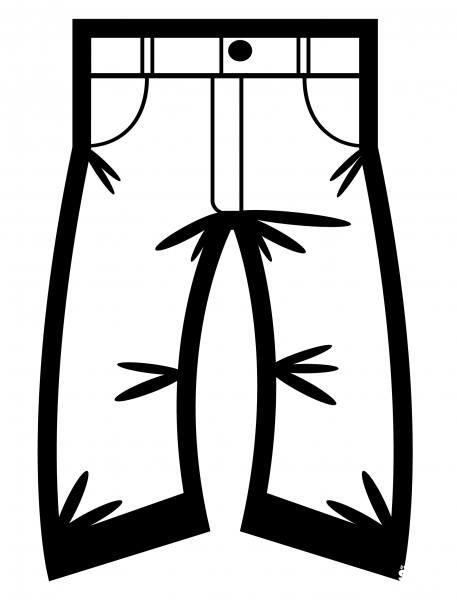 Jeans Emoji coloring page image