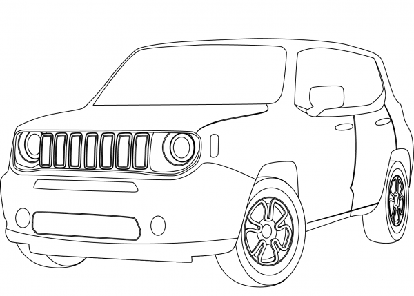 Jeep Renegade coloring page image