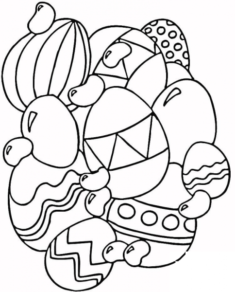 Jelly Beans and Eggs  coloring page image