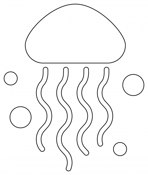 Jellyfish coloring page image