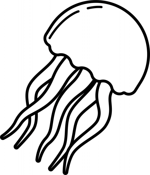 Jellyfish coloring page image