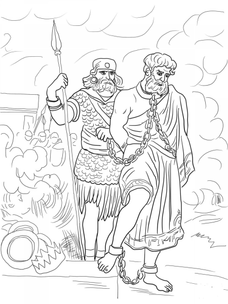 Jeremiah Imprisoned coloring page image