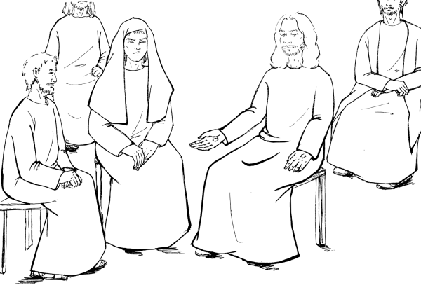 Jesus Appeared to Apostles over a Period of Forty Days and Spoke About the Kingdom of God coloring page image