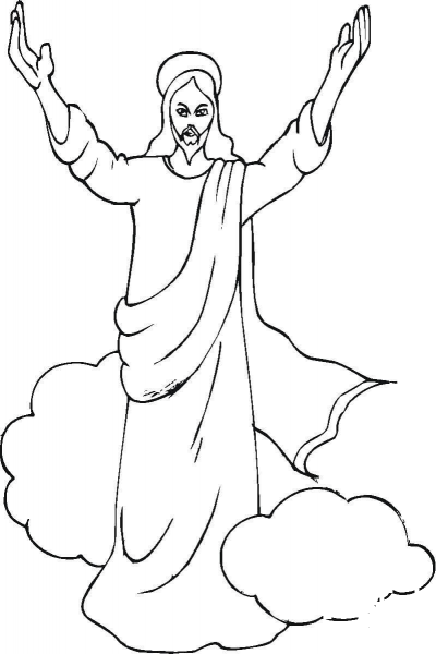 Jesus Ascension coloring page image