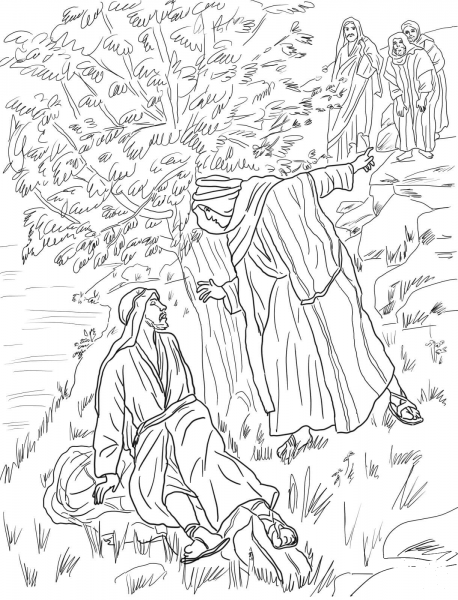 Jesus Calls Philip and Nathanael coloring page image