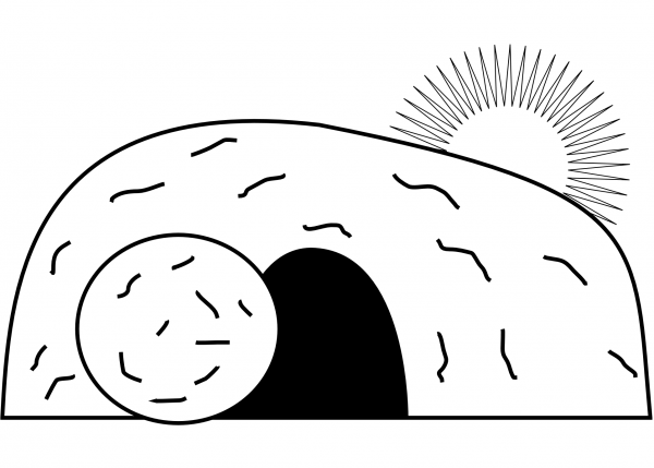 Jesus’ Empty Tomb coloring page image