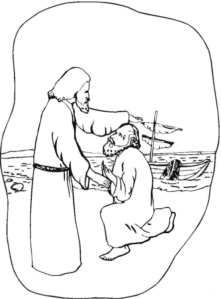 Jesus Healing the Sick  coloring page image