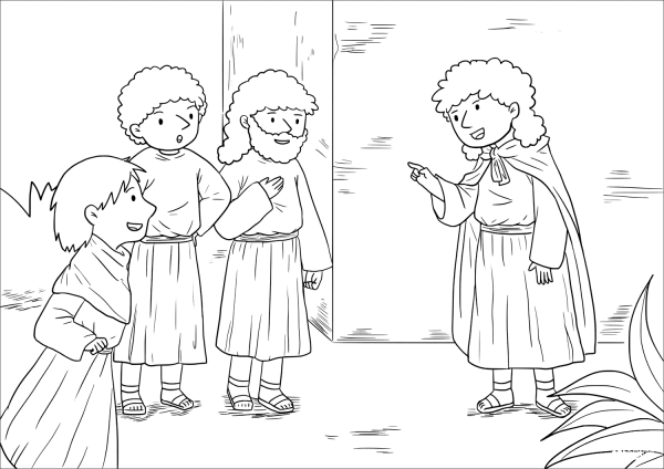 Jesus Heals a Man With Leprosy (Mark 1:40-45) coloring page ...