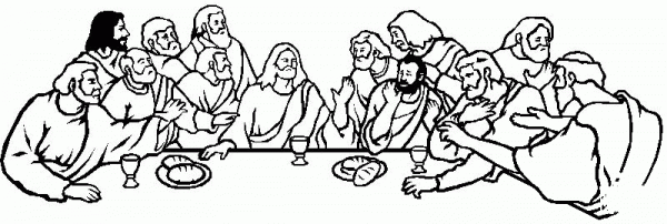Jesus Is Talking At Last Supper coloring page image