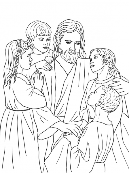 Jesus Loves All the Children of the World coloring page image