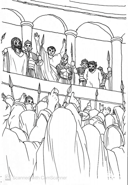 Jesus Or Barabbas coloring page image