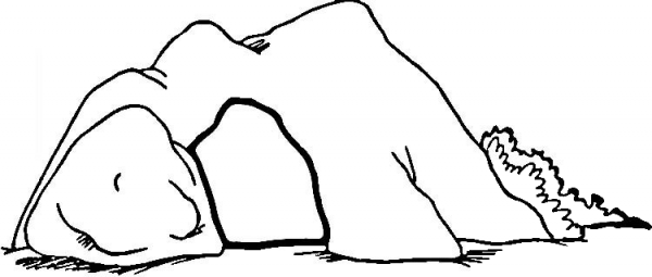 Jesus Tomb coloring page image