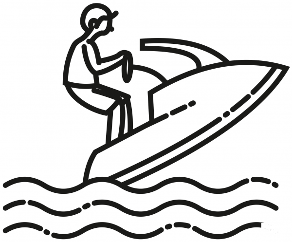 Jet Ski coloring page image