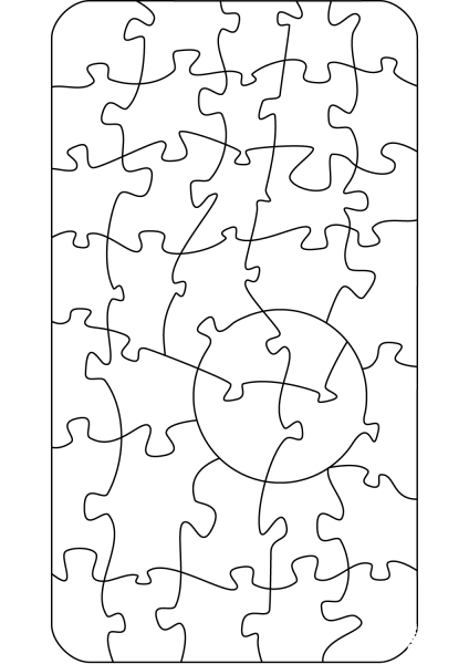 Jigsaw Pattern coloring page image