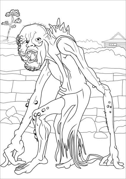 Jikininki coloring page image