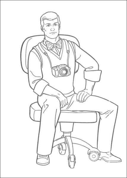 Jimmy Olsen, photographer of the Daily Planet  coloring page image