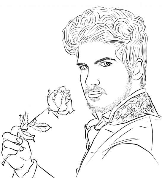 Joey Graceffa coloring page image