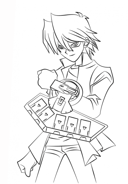 Joey Wheeler from Yu-Gi-Oh! coloring page image