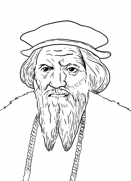 John Cabot coloring page image