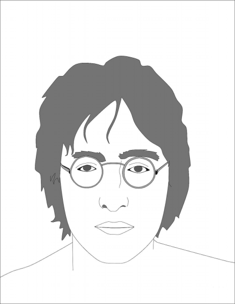 John Lennon  coloring page image