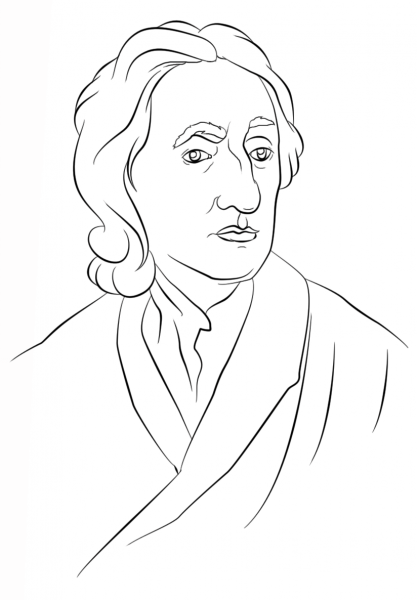 John Locke coloring page image