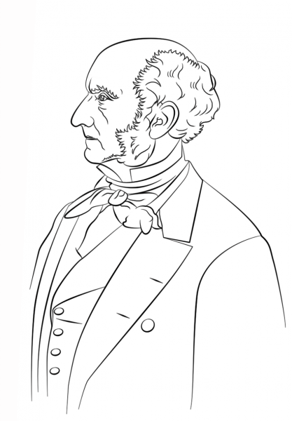 John Stuart Mill coloring page image