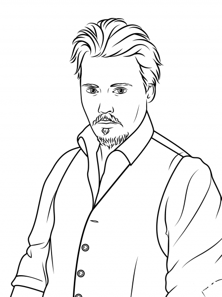Johnny Depp coloring page image