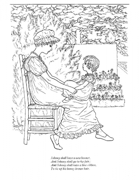 Johnny Shall Have a New Bonnet coloring page image