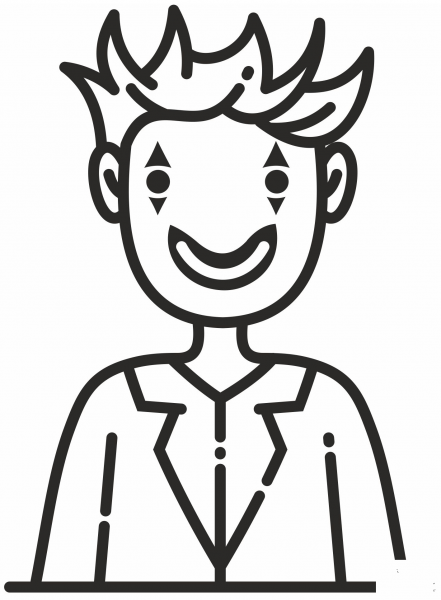 Joker coloring page image