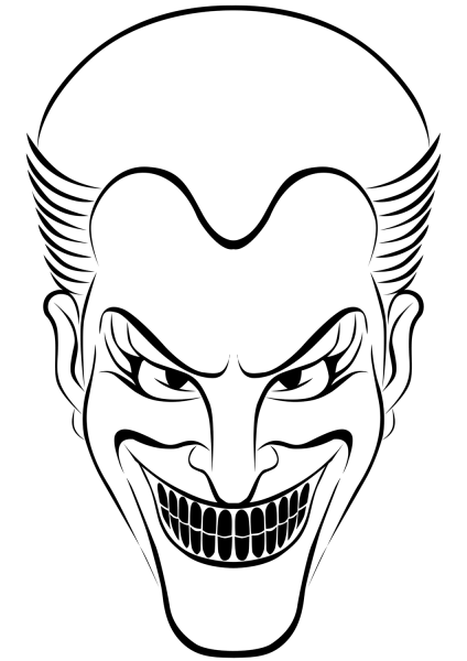 Joker coloring page image