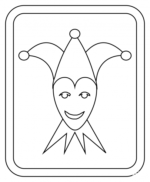 Joker coloring page image