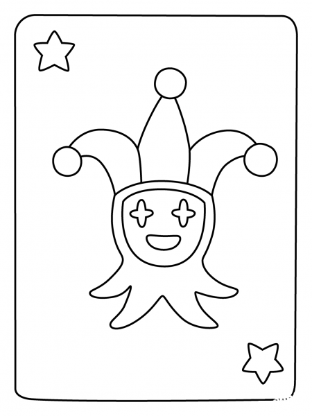 Joker Emoji coloring page image