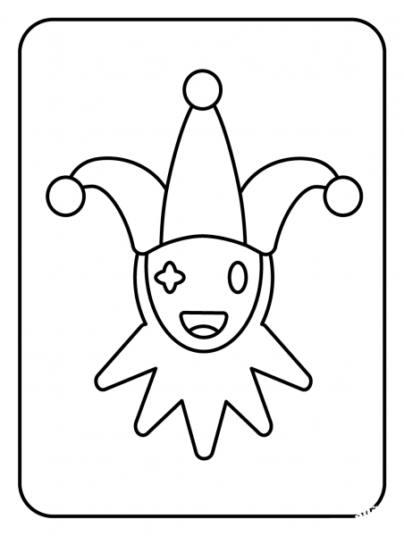 Joker Emoji coloring page image