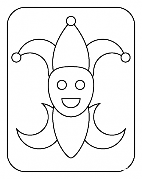 Joker Emoji coloring page image