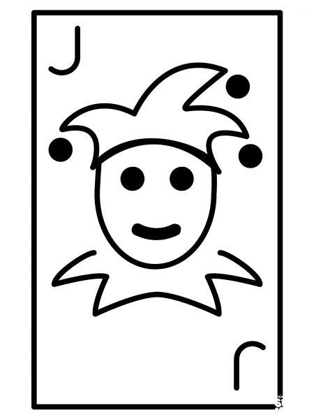 Joker Emoji coloring page image