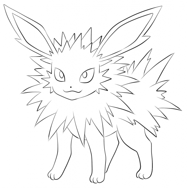 Jolteon coloring page image