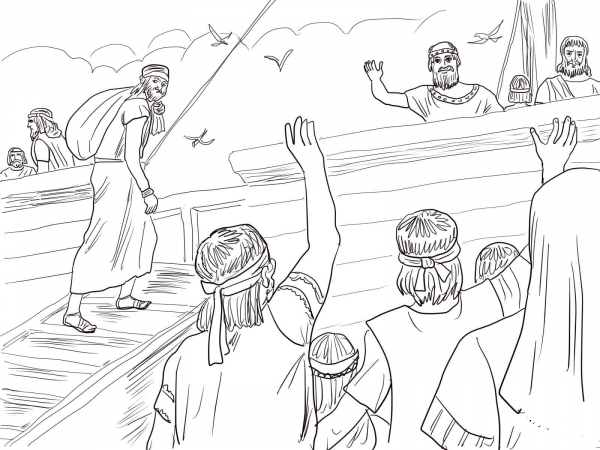 Jonah Runaway from God coloring page - ColouringPages