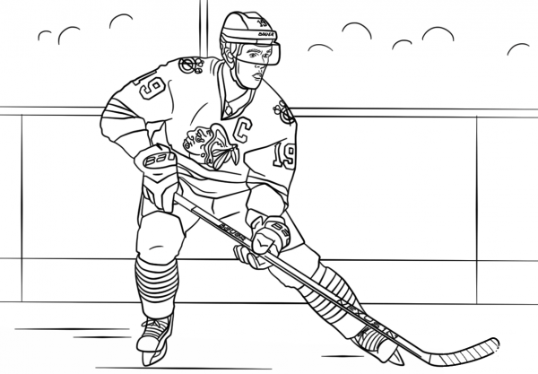 Jonathan Toews coloring page image