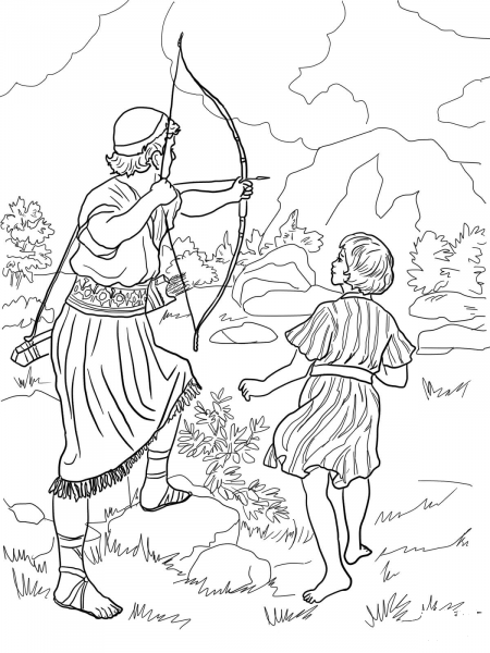 Jonathan Warns David coloring page image