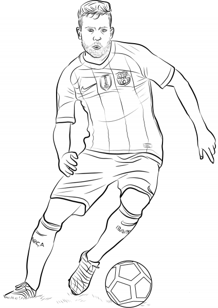 Jordi Alba coloring page image