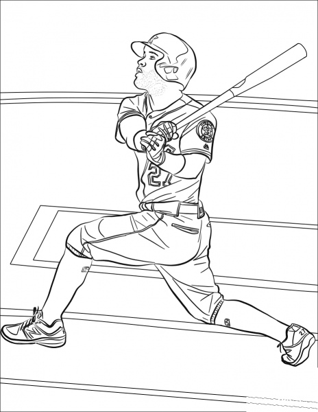 Jose Altuve coloring page image