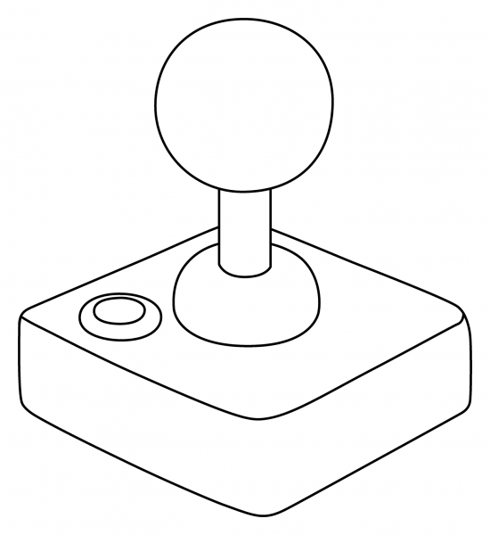 Joystick Emoji coloring page image