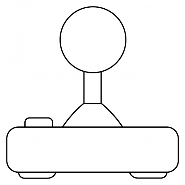 Joystick Emoji coloring page image