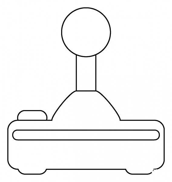 Joystick Emoji coloring page image