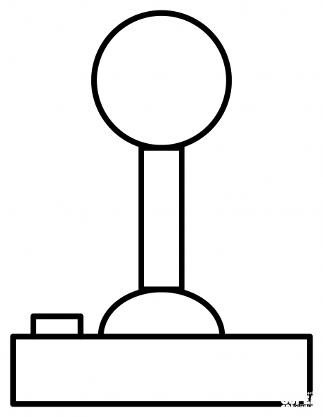 Joystick Emoji coloring page image